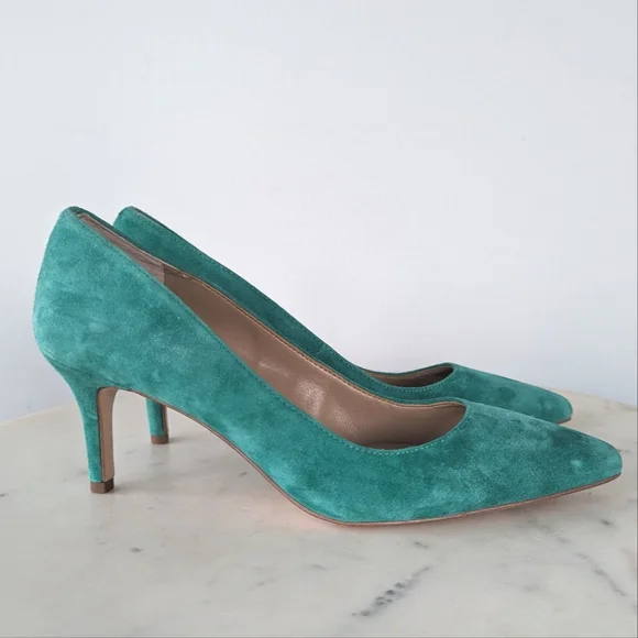 Ann Taylor Mila Jade Green Suede Pumps - Picture 3 of 11